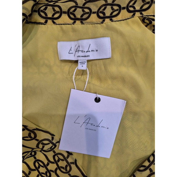 Yellow Patterned Mini Dress - Picture 8 of 8